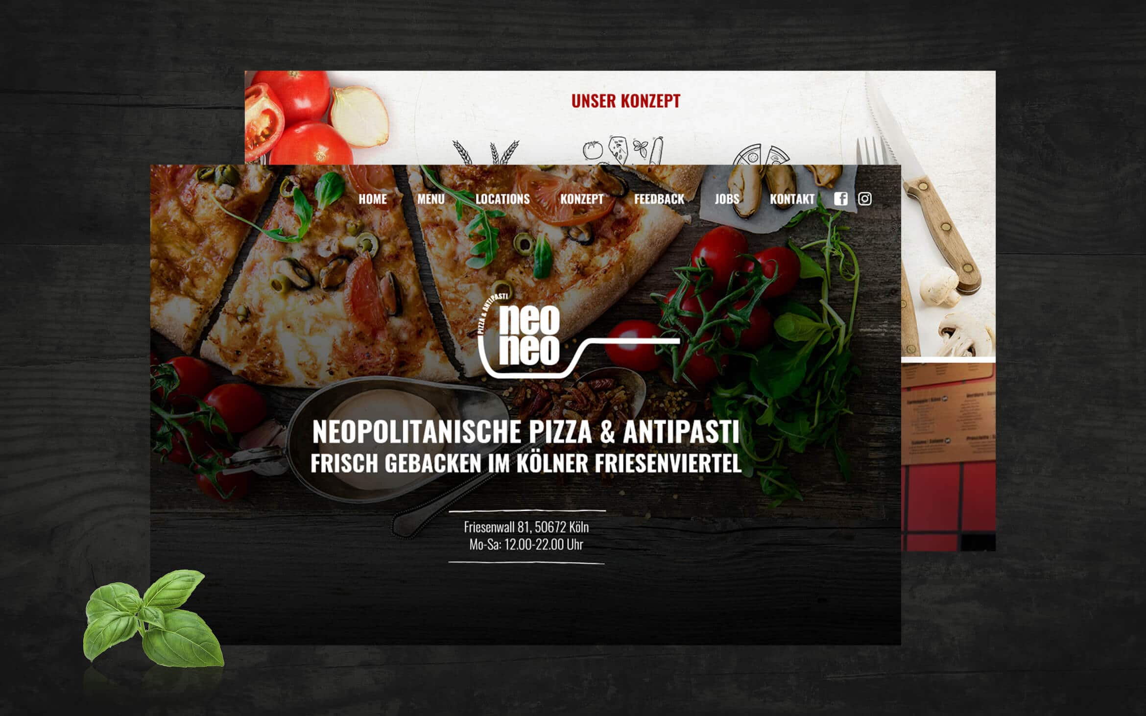 Grafik von Website Relaunch für neoneo