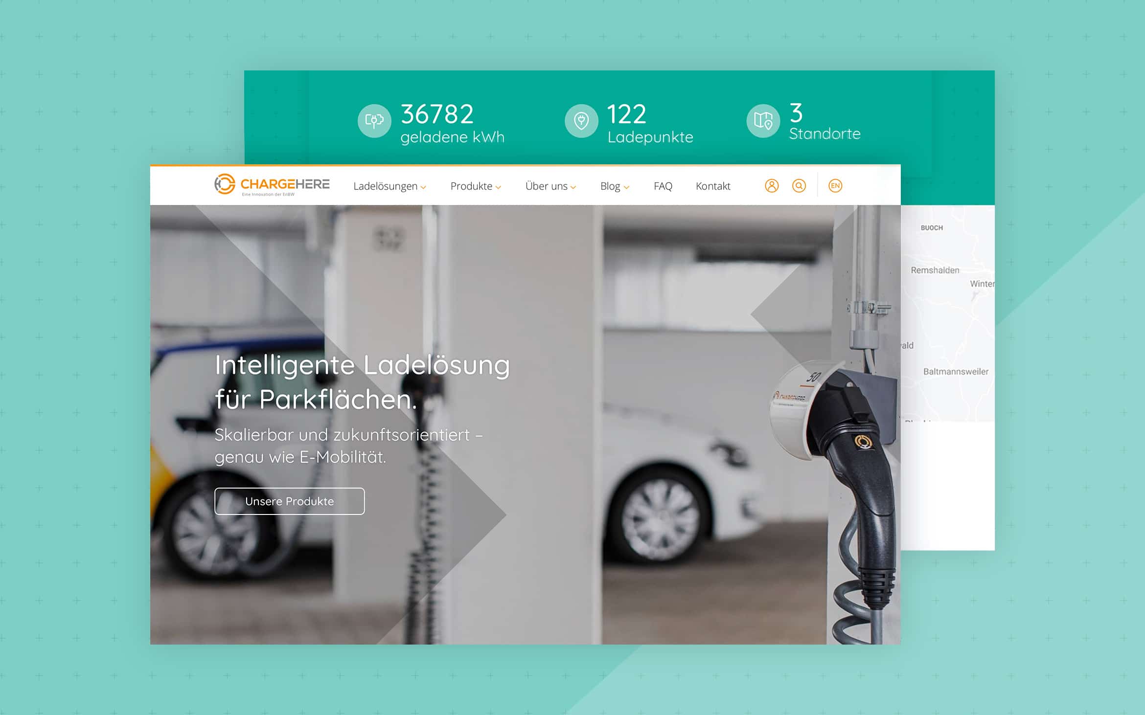 Grafik von Website Relaunch fuer ChargeHere