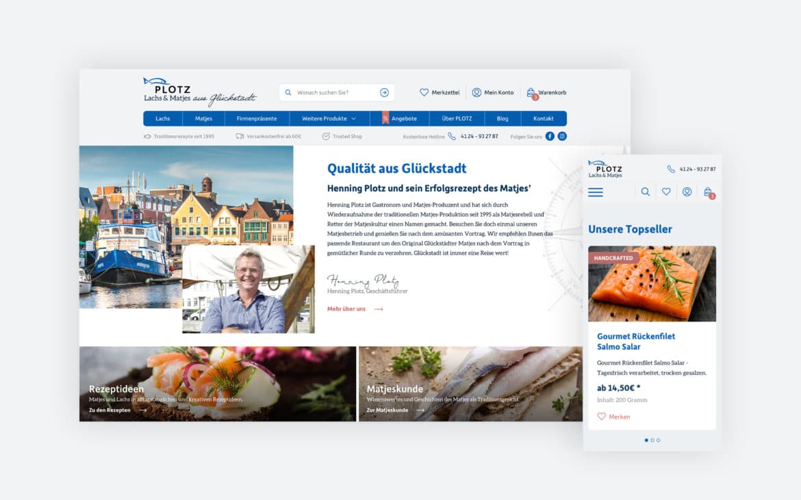 Grafik von Website Relaunch fuer Lachs.de