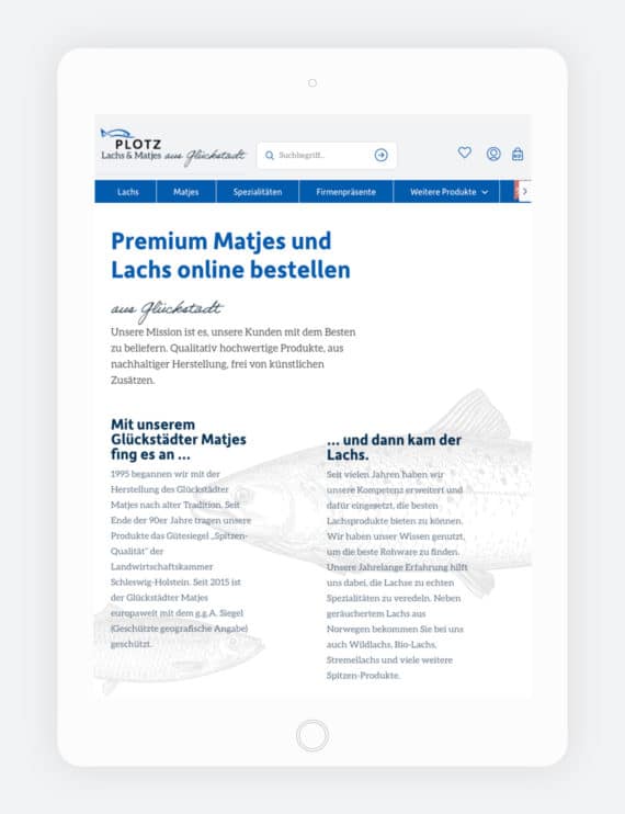 Grafik von Website Relaunch fuer Lachs.de